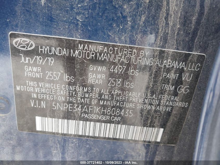 2019 HYUNDAI SONATA LIMITED - 5NPE34AF1KH808435