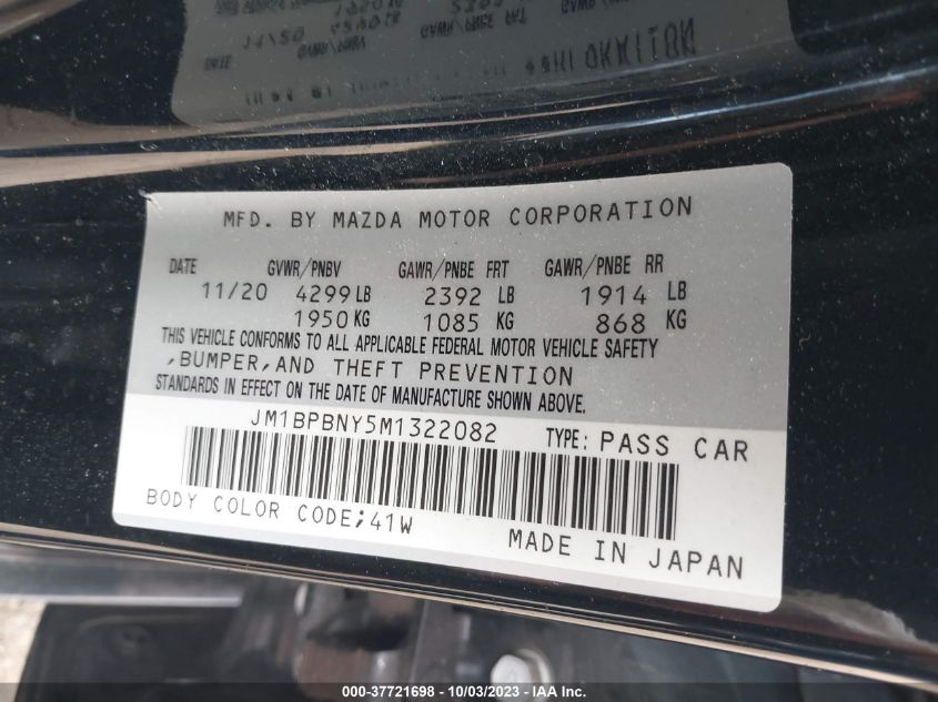 JM1BPBNY5M1322082 Mazda 3 PREMIUM PLUS 9