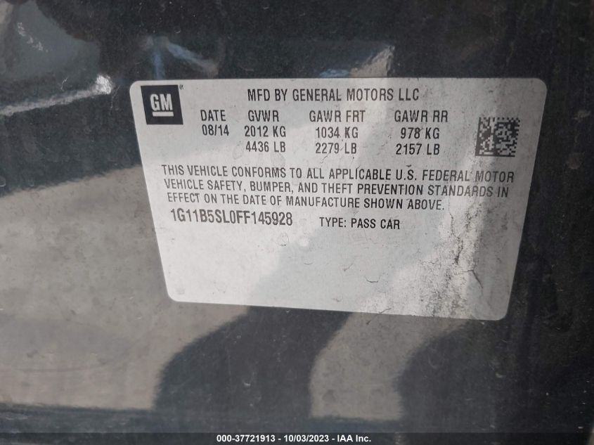 2015 CHEVROLET MALIBU LS - 1G11B5SL0FF145928