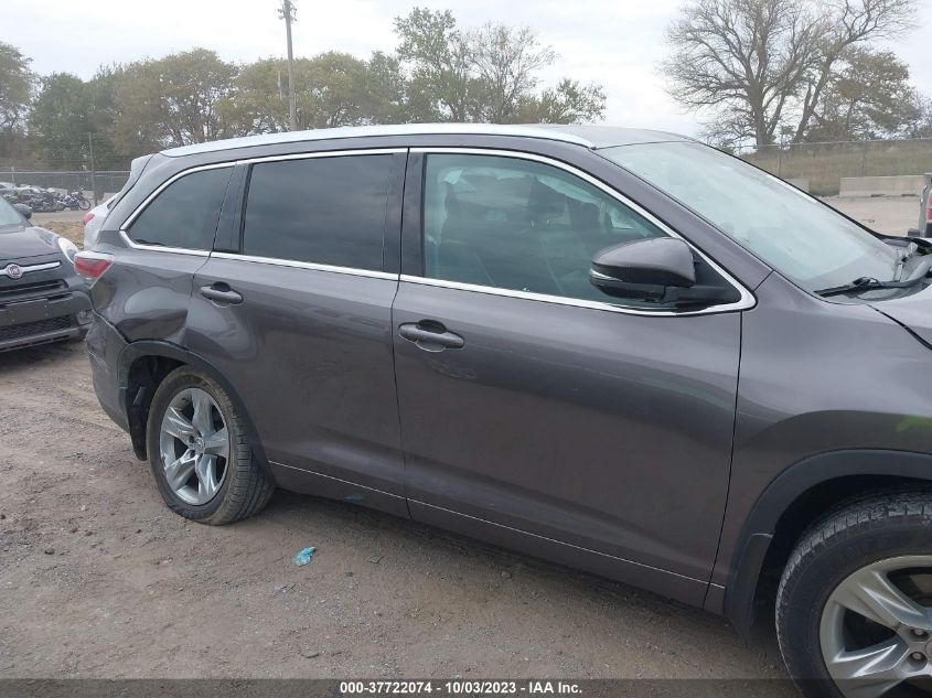 2015 TOYOTA HIGHLANDER LIMITED - 5TDDKRFH7FS218259