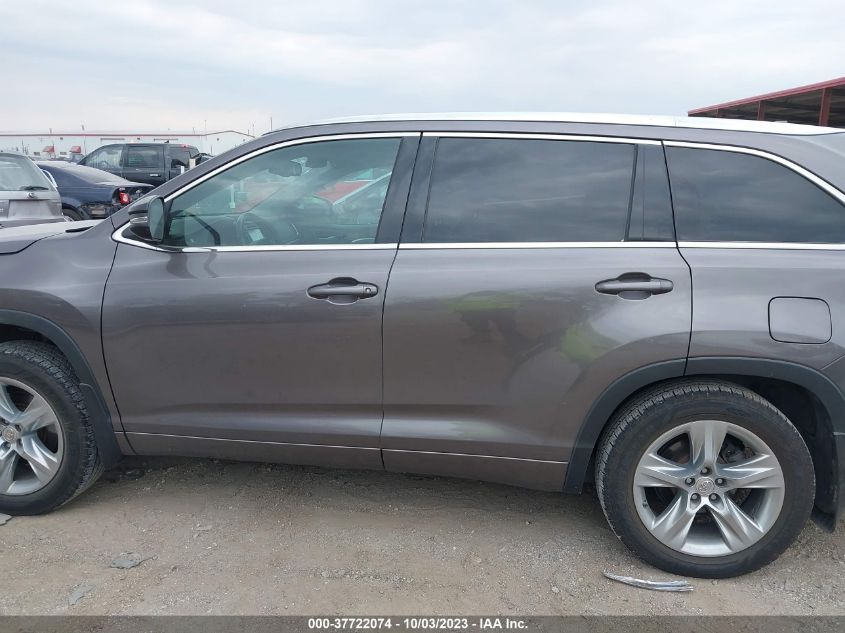 2015 TOYOTA HIGHLANDER LIMITED - 5TDDKRFH7FS218259