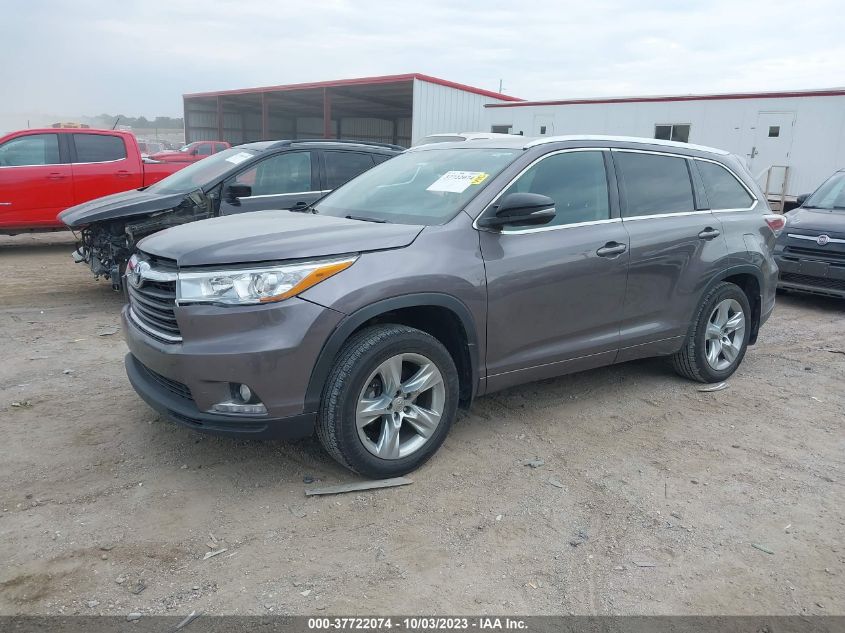 2015 TOYOTA HIGHLANDER LIMITED - 5TDDKRFH7FS218259