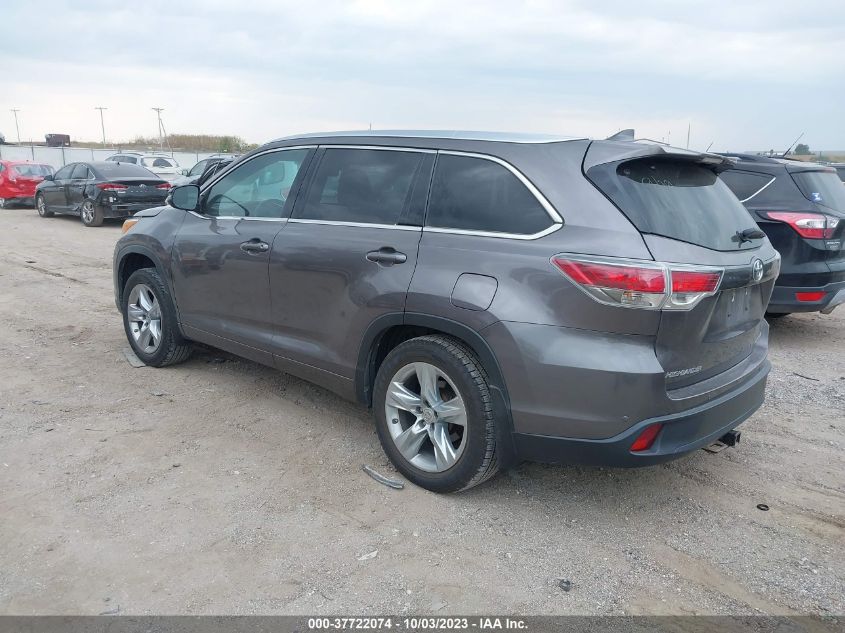 2015 TOYOTA HIGHLANDER LIMITED - 5TDDKRFH7FS218259