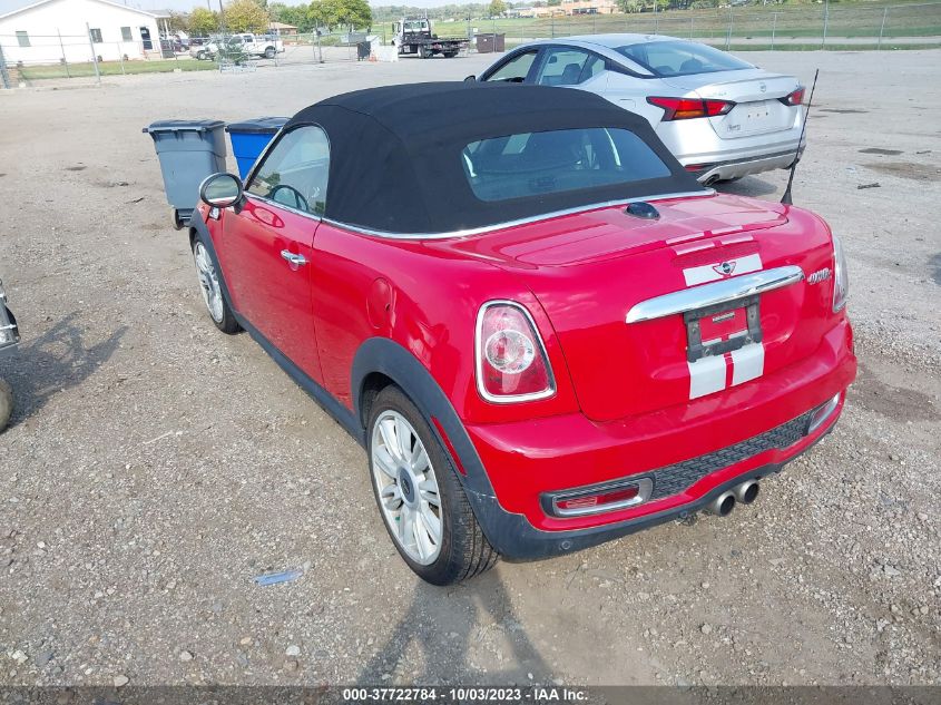 2013 MINI ROADSTER COOPER S - WMWSY3C50DT594259