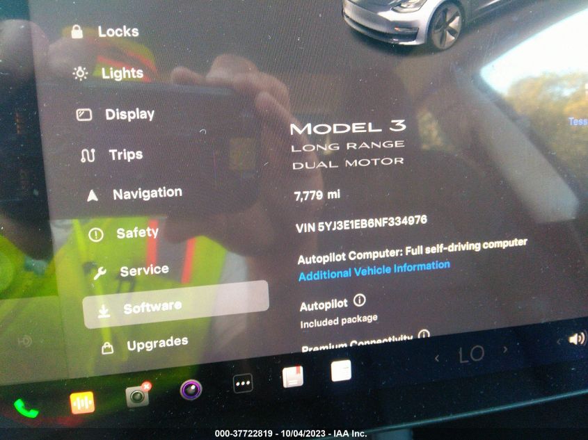 2022 TESLA MODEL 3 LONG RANGE - 5YJ3E1EB6NF334976