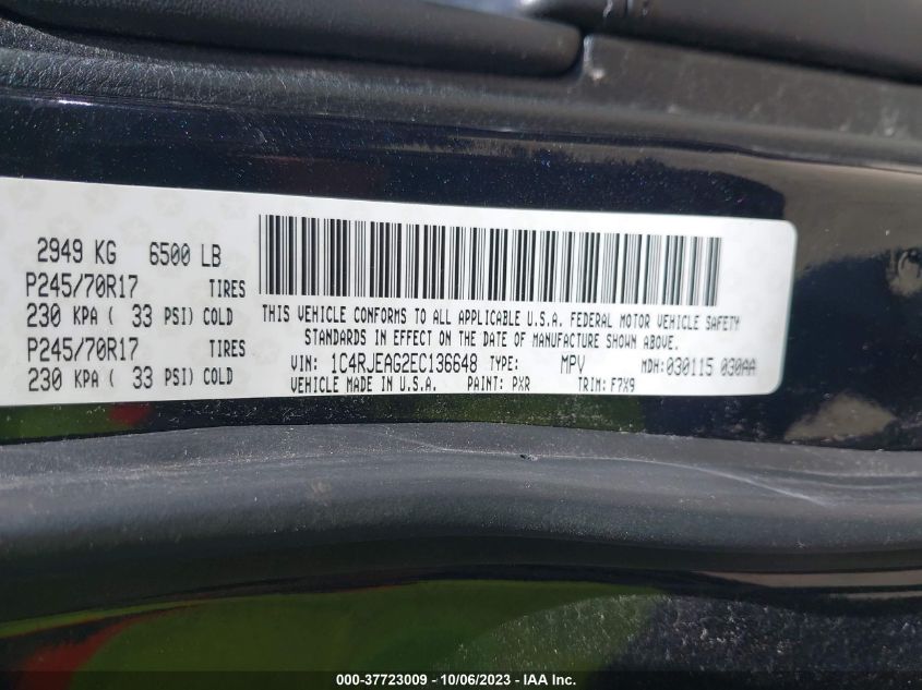 2014 JEEP GRAND CHEROKEE LAREDO - 1C4RJEAG2EC136648