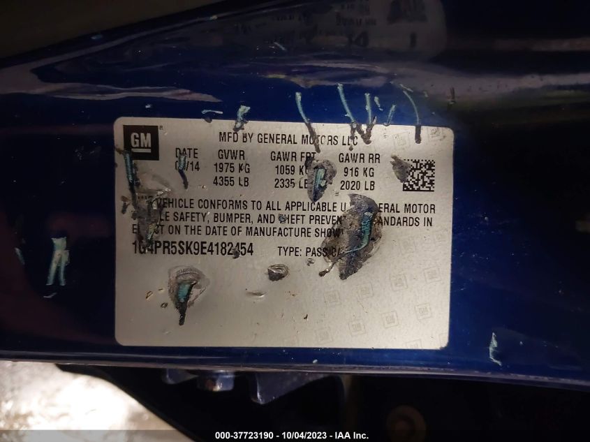 2014 BUICK VERANO CONVENIENCE GROUP - 1G4PR5SK9E4182454