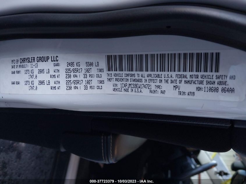 2014 JEEP CHEROKEE LATITUDE - 1C4PJMCS9EW174721