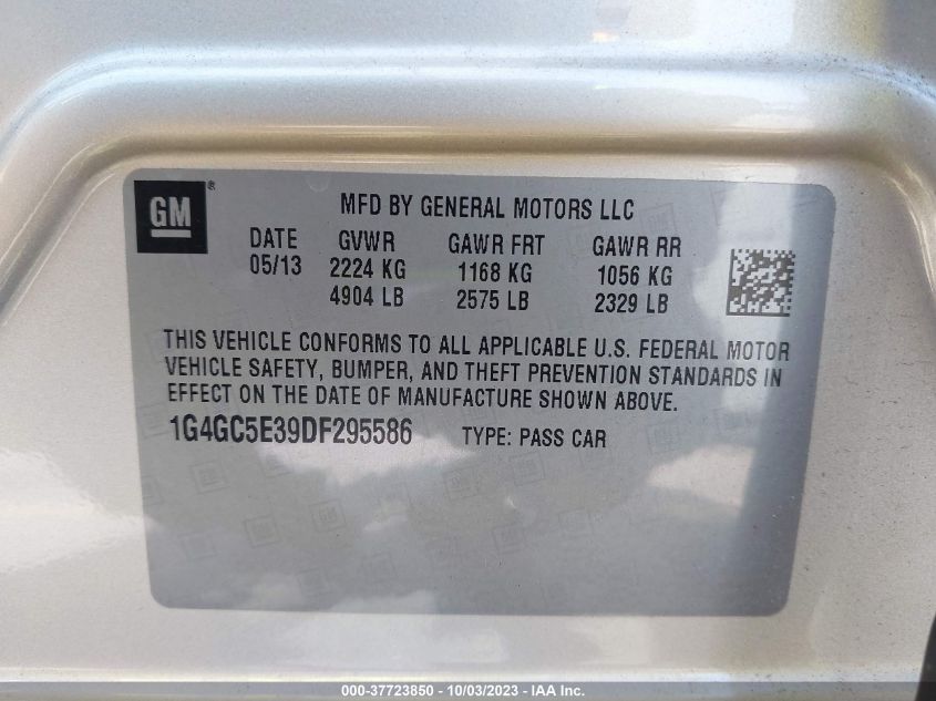 2013 BUICK LACROSSE LEATHER - 1G4GC5E39DF295586