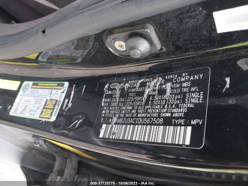 2013 HYUNDAI TUCSON LIMITED - KM8JU3AC1DU567508