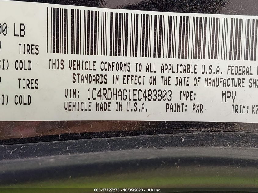 2014 DODGE DURANGO SXT - 1C4RDHAG1EC483803