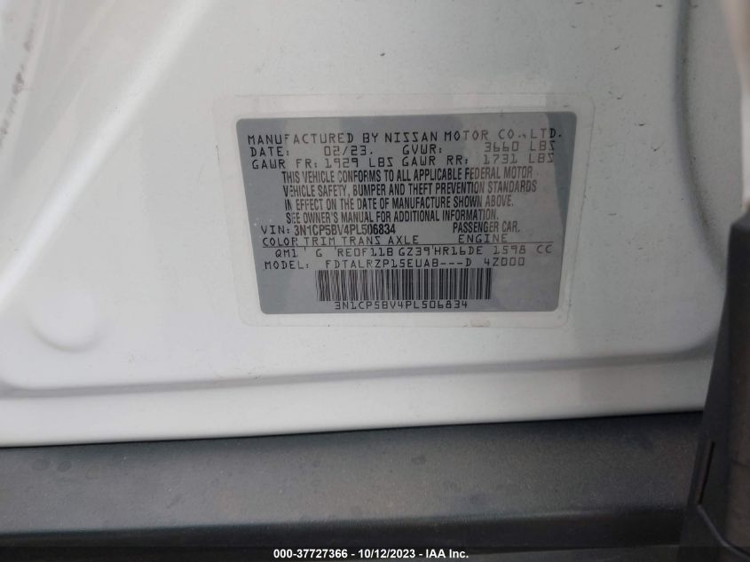 2023 NISSAN KICKS S - 3N1CP5BV4PL506834