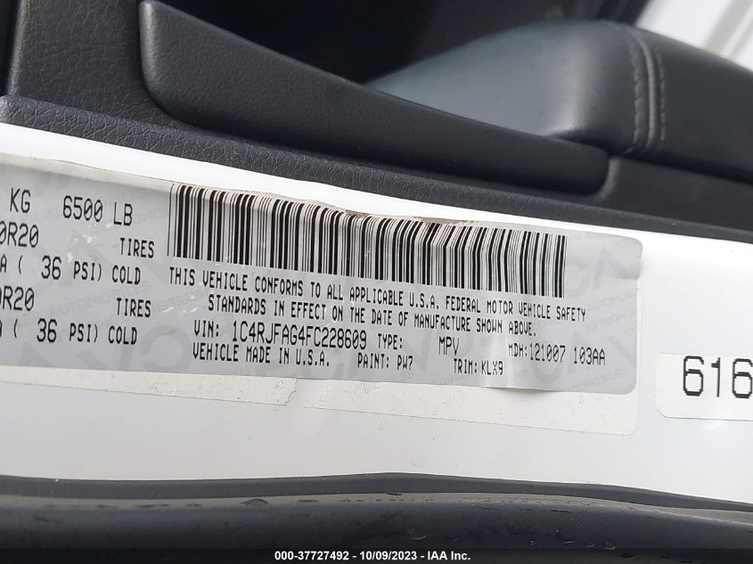2015 JEEP GRAND CHEROKEE ALTITUDE - 1C4RJFAG4FC228609