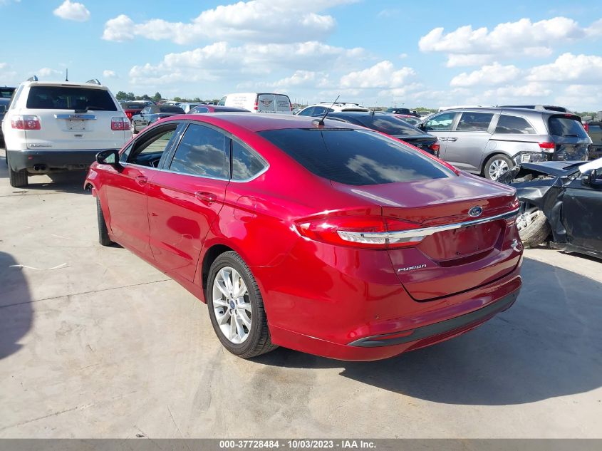 2017 FORD FUSION SE - 3FA6P0HDXHR257603