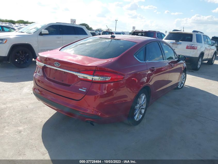 2017 FORD FUSION SE - 3FA6P0HDXHR257603