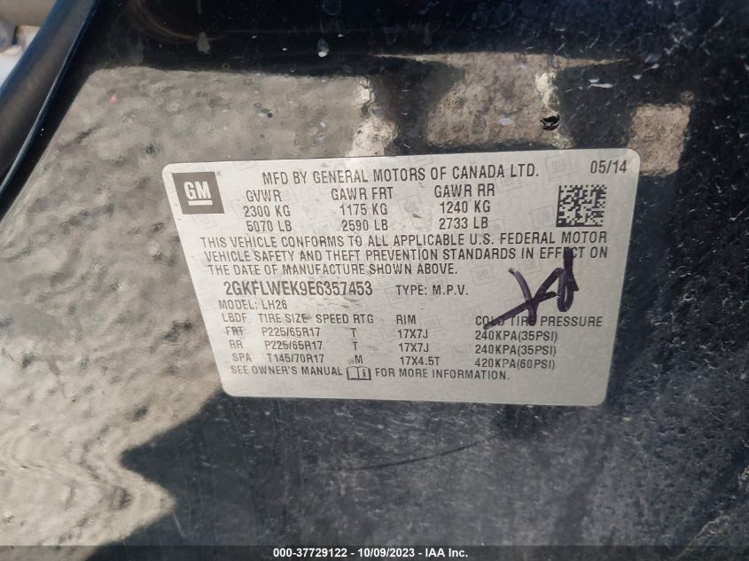 2014 GMC TERRAIN - 2GKFLWEK9E6357453