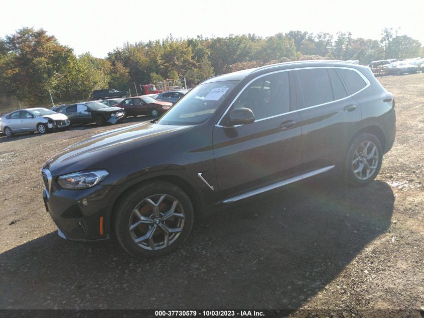 2022 BMW X3 XDRIVE30I - 5UX53DP03N9M06690