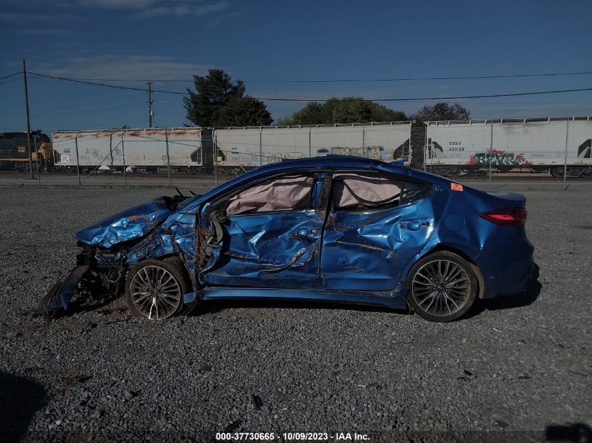2018 HYUNDAI ELANTRA SPORT - KMHD04LB7JU665358