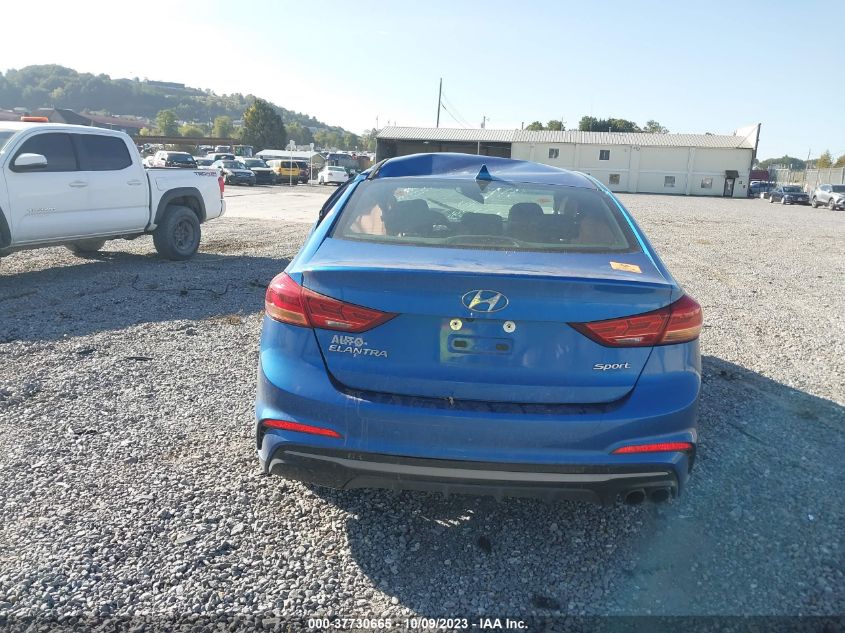 2018 HYUNDAI ELANTRA SPORT - KMHD04LB7JU665358