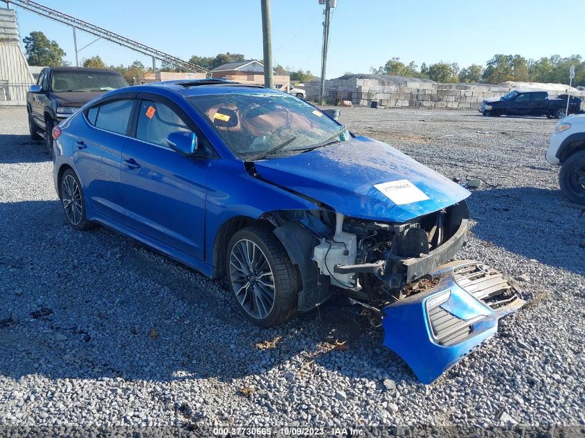 2018 HYUNDAI ELANTRA SPORT - KMHD04LB7JU665358
