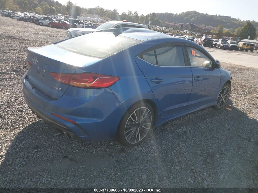 2018 HYUNDAI ELANTRA SPORT - KMHD04LB7JU665358