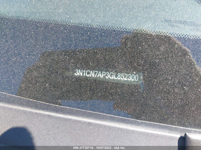 2016 NISSAN VERSA S/S PLUS/SV/SL - 3N1CN7AP3GL852300