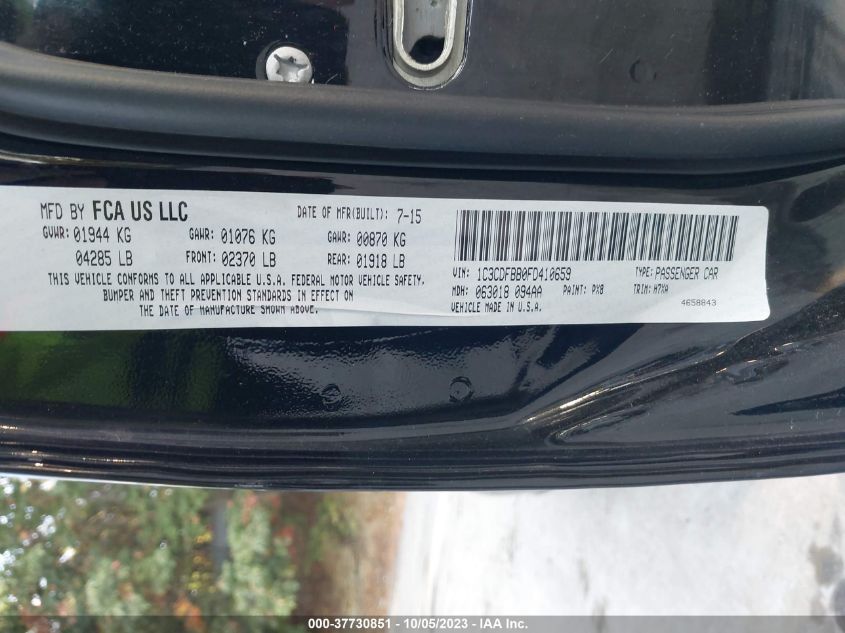 2015 DODGE DART SXT - 1C3CDFBB0FD410659