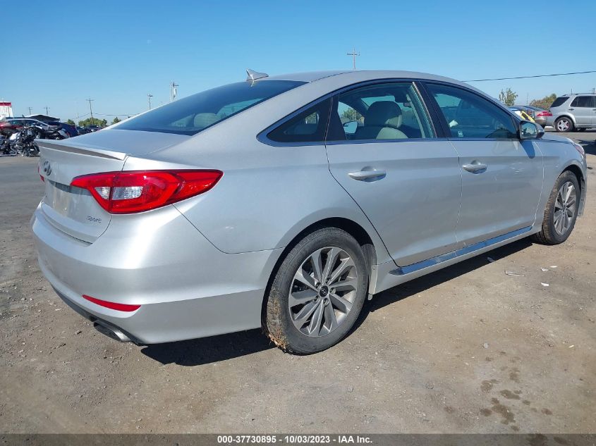 2015 HYUNDAI SONATA 2.4L SPORT - 5NPE34AF5FH032509