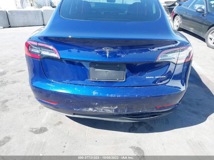2022 TESLA MODEL 3 LONG RANGE - 5YJ3E1EB8NF183008