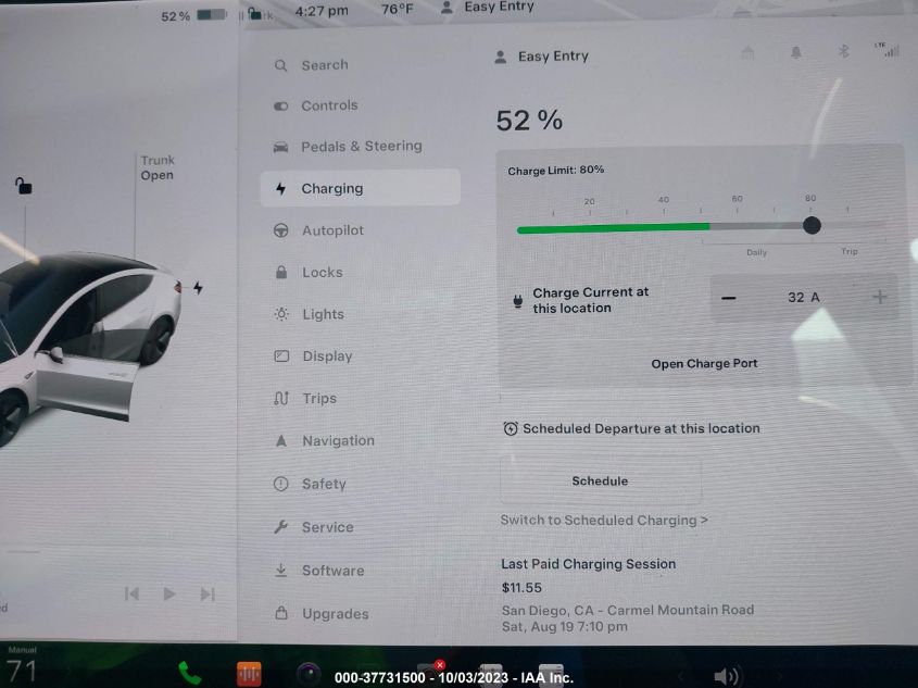 2018 TESLA MODEL 3 RANGE BATTERY - 5YJ3E1EA6JF161848