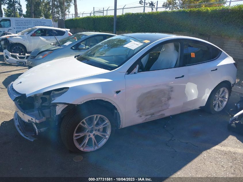 2022 TESLA MODEL Y LONG RANGE - 7SAYGDEE2NF360019