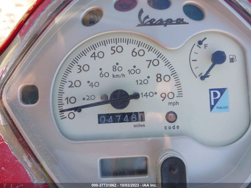 2009 VESPA LX 150 ZAPM448F295017869