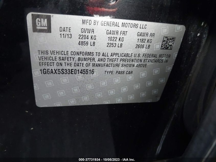 2014 CADILLAC CTS SEDAN LUXURY AWD 1G6AX5S33E0145516