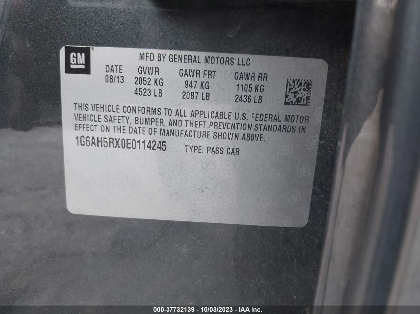 2014 CADILLAC ATS LUXURY AWD - 1G6AH5RX0E0114245