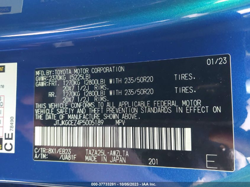 2023 LEXUS NX 350 F SPORT HANDLING JTJKGCEZ4P5005189