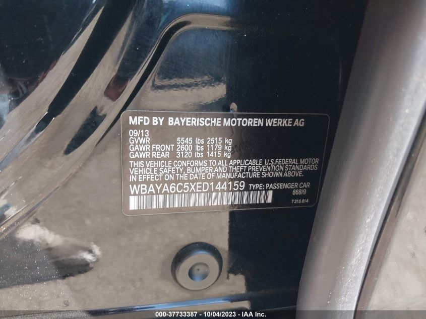 2014 BMW 7 SERIES 740I - WBAYA6C5XED144159