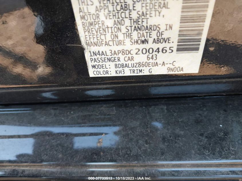 2013 NISSAN ALTIMA 2.5 SV - 1N4AL3AP8DC200465