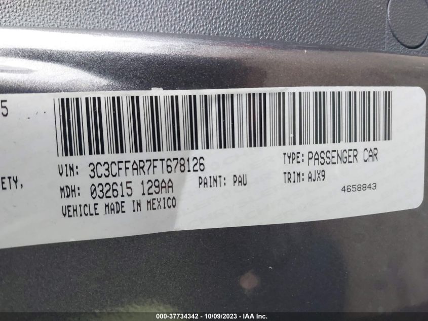 2015 FIAT 500 POP - 3C3CFFAR7FT678126