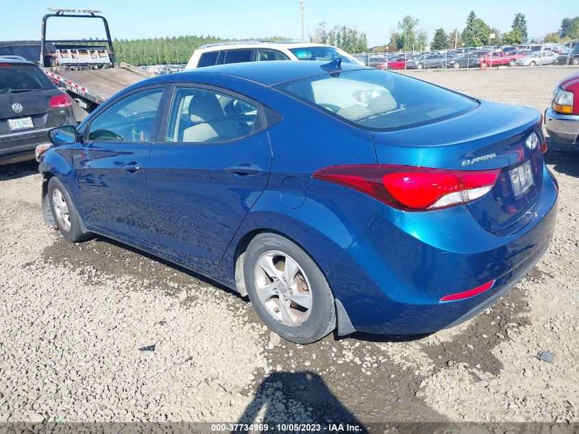 2015 HYUNDAI ELANTRA SE - KMHDH4AE1FU458297