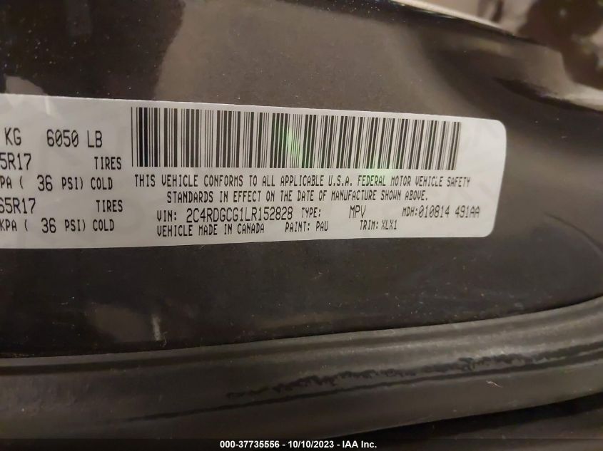 2C4RDGCG1LR152828 Dodge Grand Caravan SXT 9