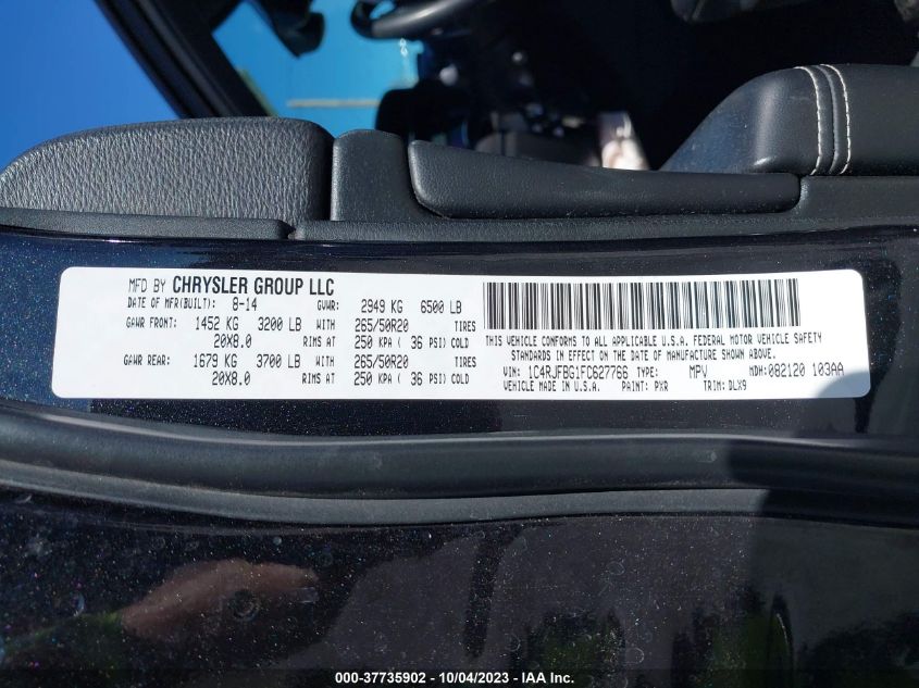 2015 JEEP GRAND CHEROKEE LIMITED - 1C4RJFBG1FC627766
