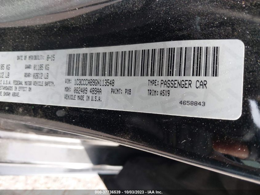 2016 CHRYSLER 200 LIMITED - 1C3CCCAB9GN113548