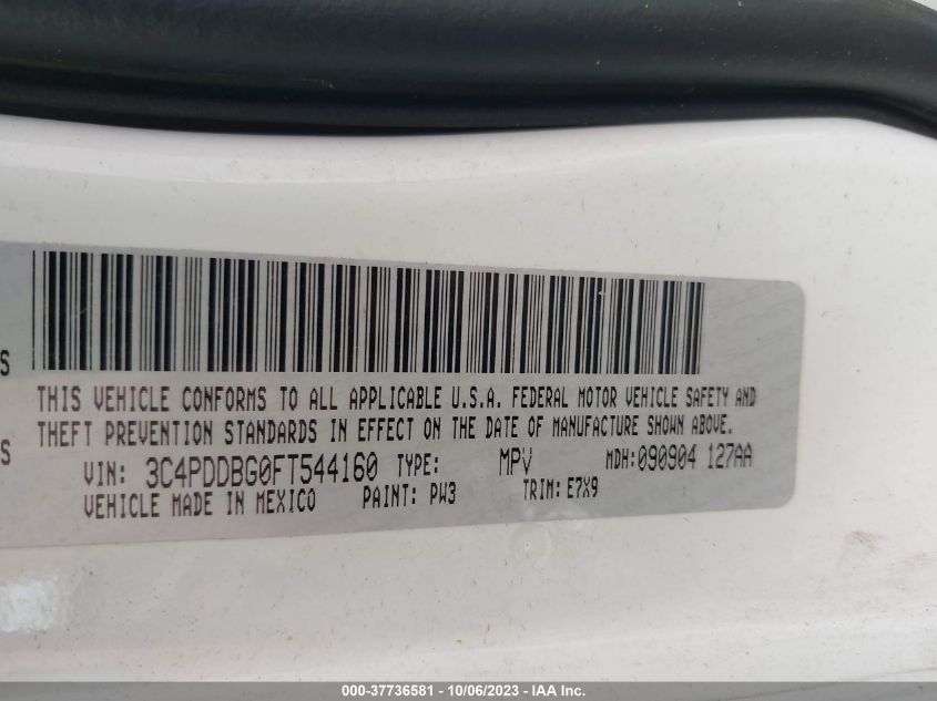 2015 DODGE JOURNEY SXT - 3C4PDDBG0FT544160