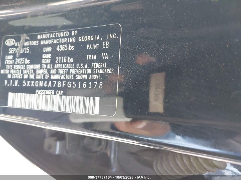 2015 KIA OPTIMA EX - 5XXGN4A78FG516178
