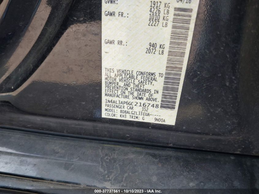 2015 NISSAN ALTIMA 2.5 S - 1N4AL3AP8FC216748