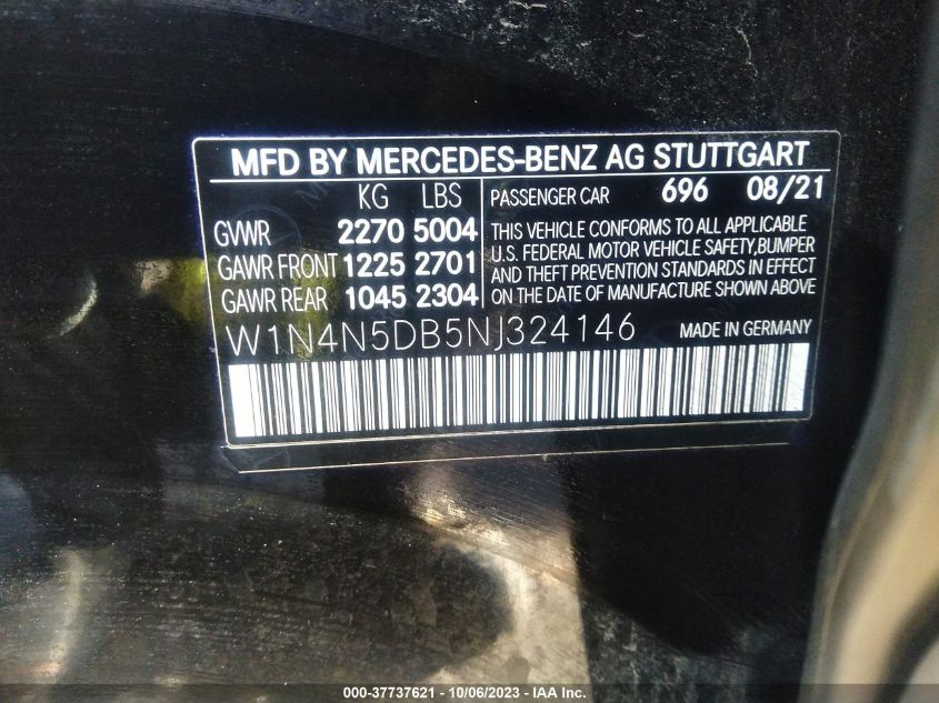 2022 MERCEDES-BENZ AMG GLA 45 W1N4N5DB5NJ324146
