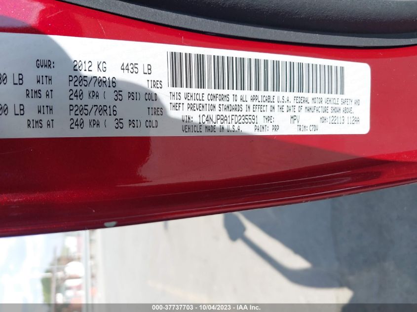 2015 JEEP PATRIOT SPORT - 1C4NJPBA1FD235591