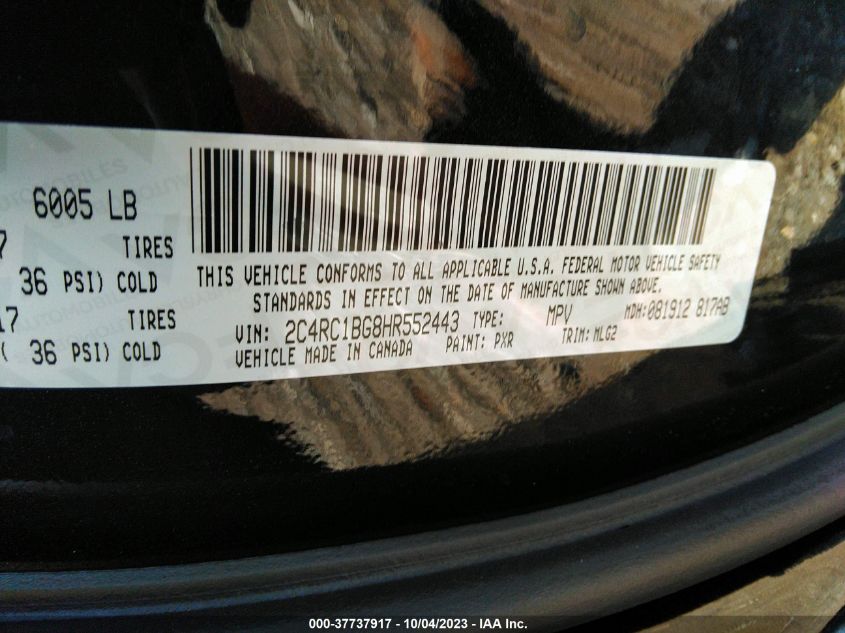 2017 CHRYSLER PACIFICA TOURING-L - 2C4RC1BG8HR552443