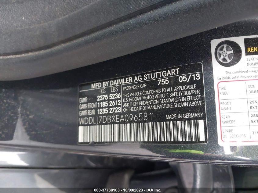 2014 MERCEDES-BENZ CLS-CLASS CLS 550 WDDLJ7DBXEA096581