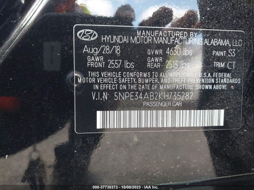 2019 HYUNDAI SONATA LIMITED - 5NPE34AB2KH735282